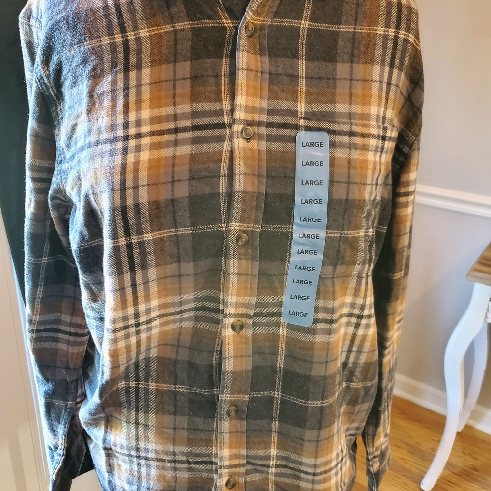 EDDIE BAUER MENS LARGE NWT FLANNEL